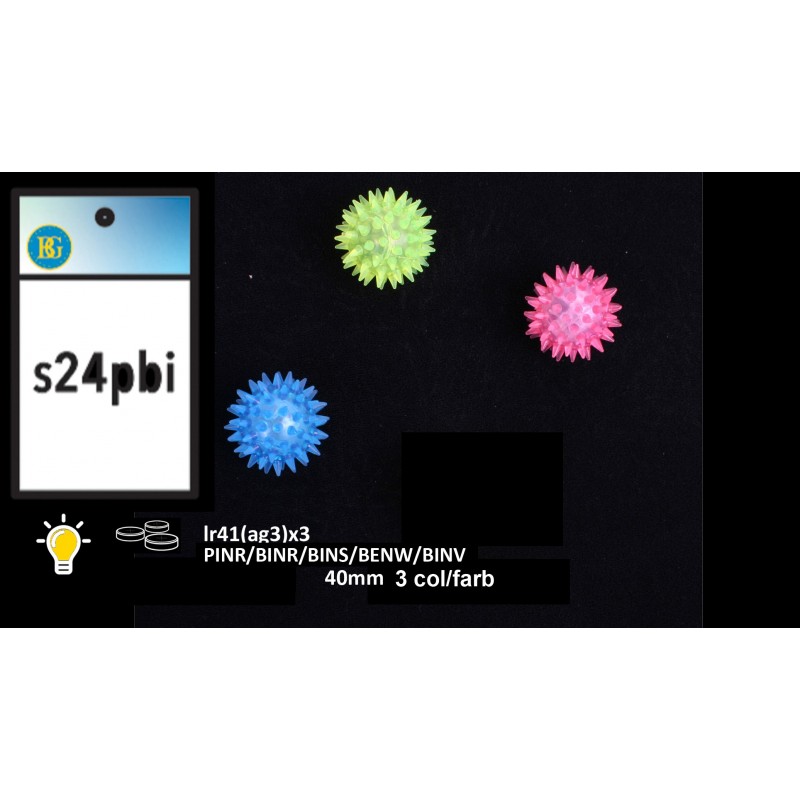 Noppenball 4cm LED farbig sortiert