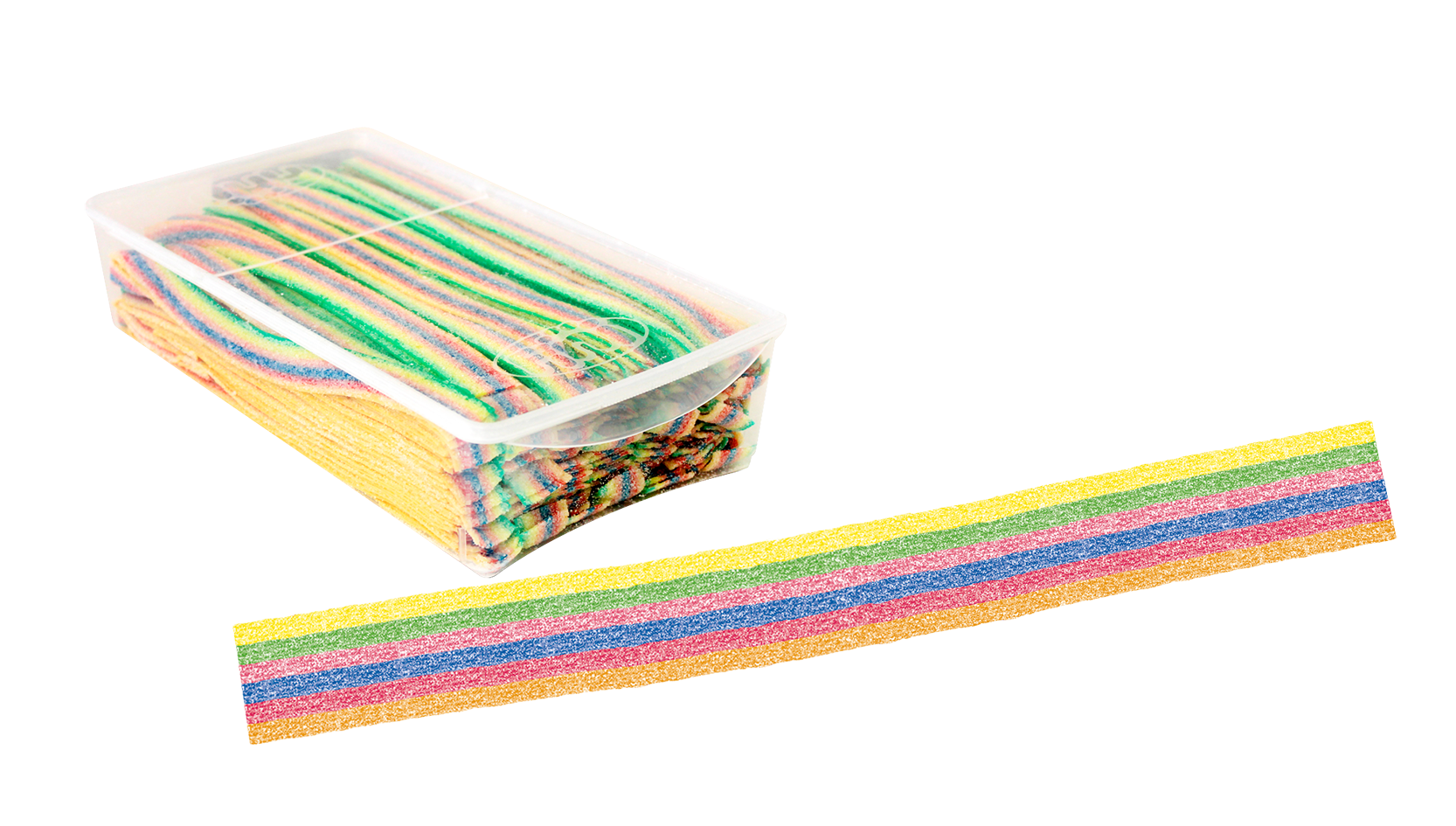 Multifruit Rainbow Bänder sauer 200 Stück in Dose
