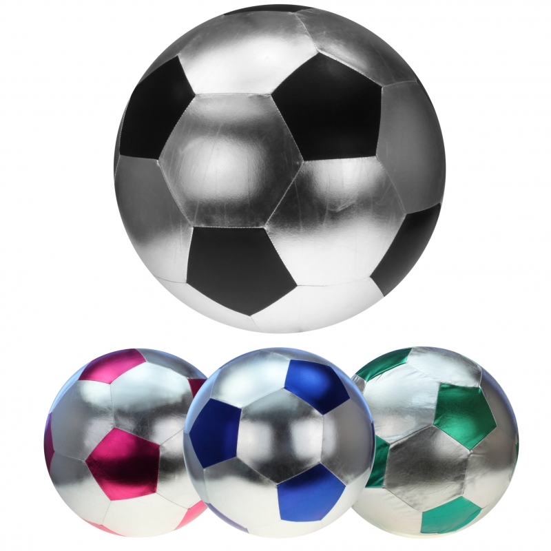 Aufblas-Fußball 30cm Metallic bunt sortiert