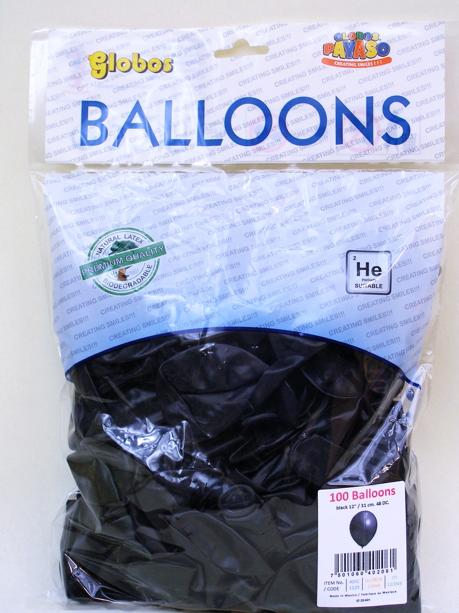 Luftballon 95/105 schwarz 100 Stück