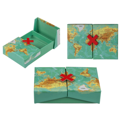 Geschenkbox Weltkarte
