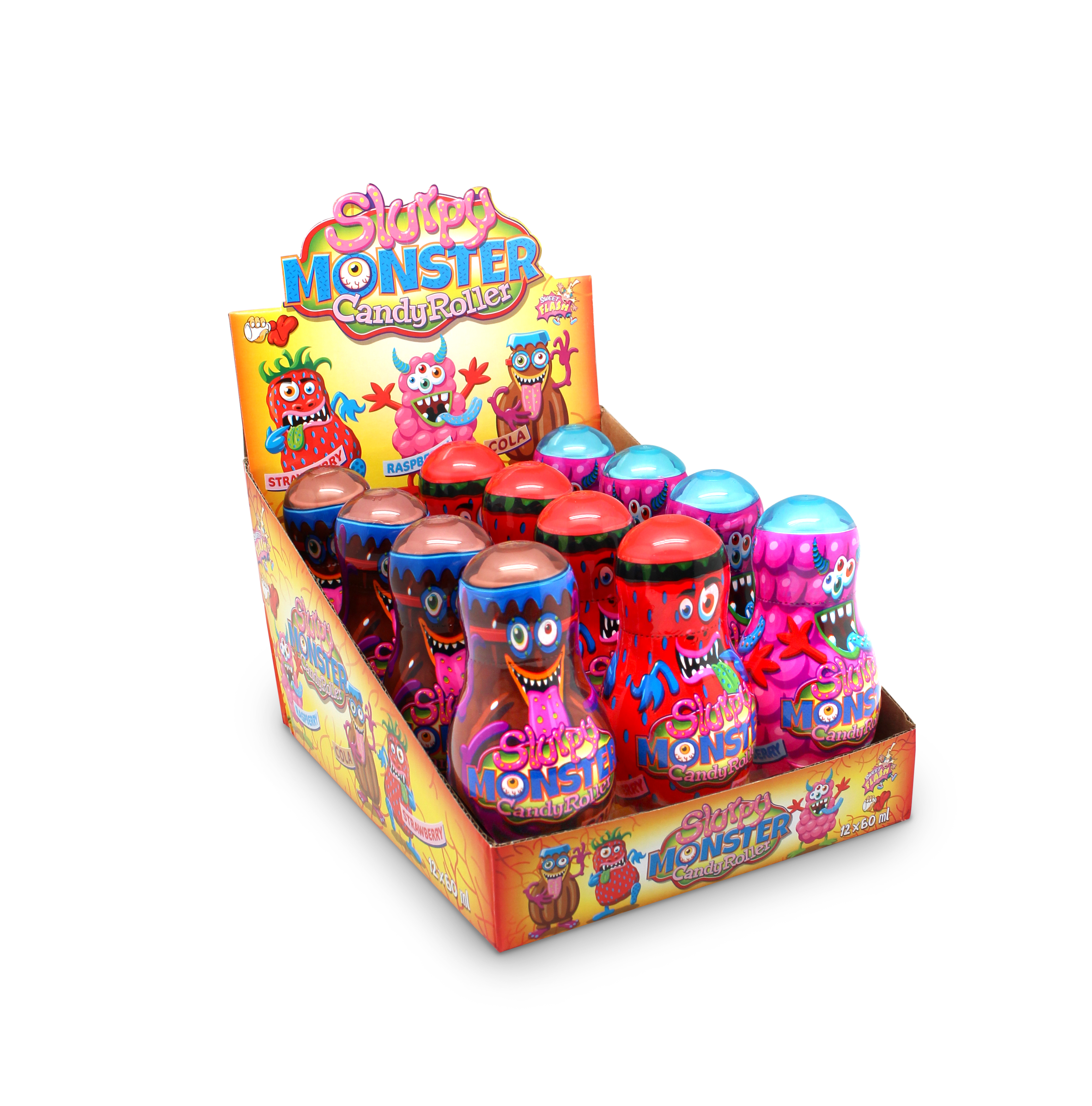 Slurpy Monster Candy Roller 12x60ml