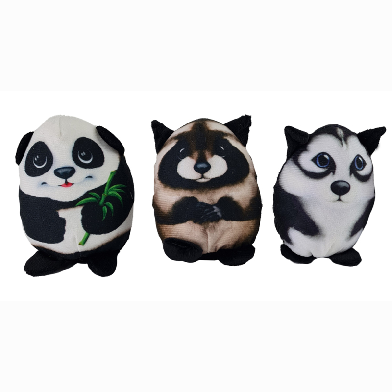 Tiersortiment Panda,Waschbär,Husky ca 12cm