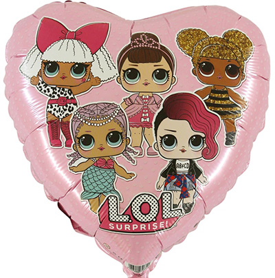 Folienballon LOL Surprise Herz pink