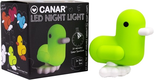 Nachtlicht LED Ente Canar grün