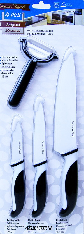 Messerset 4tlg mit Schäler sortiert